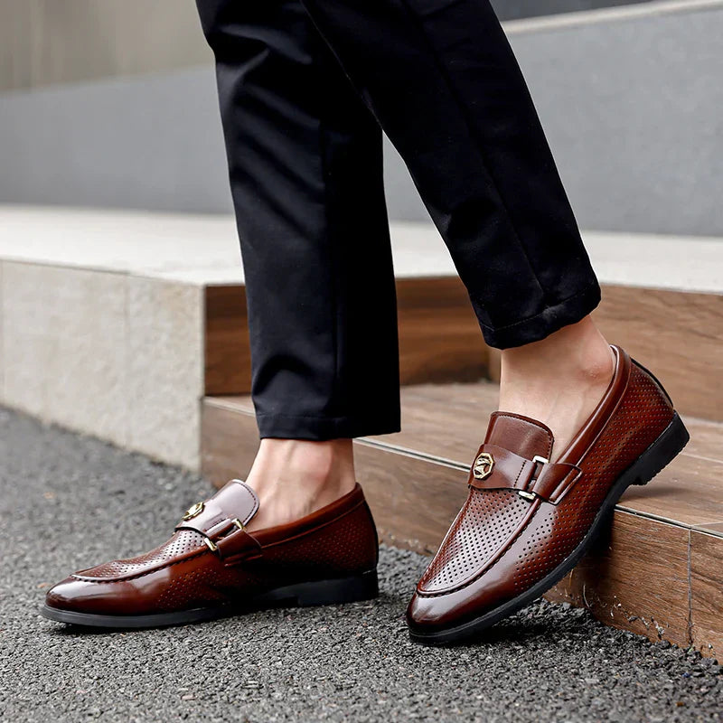 Nirvaro Italian Leather Loafers